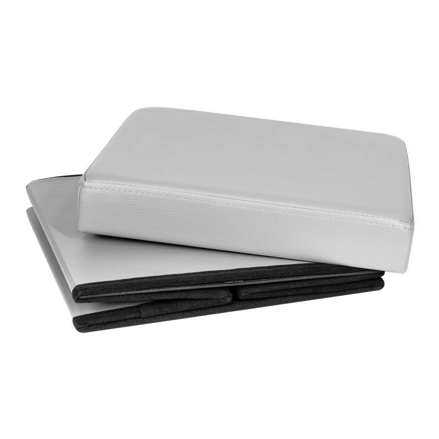 White Collapsible Ottoman fully collapsed