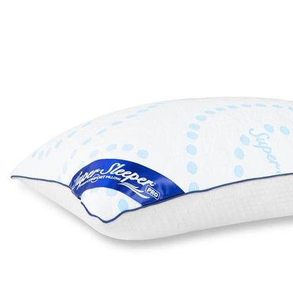 Every Comfort Pillow Replacement Cover Laying down with Super Sleeper tag