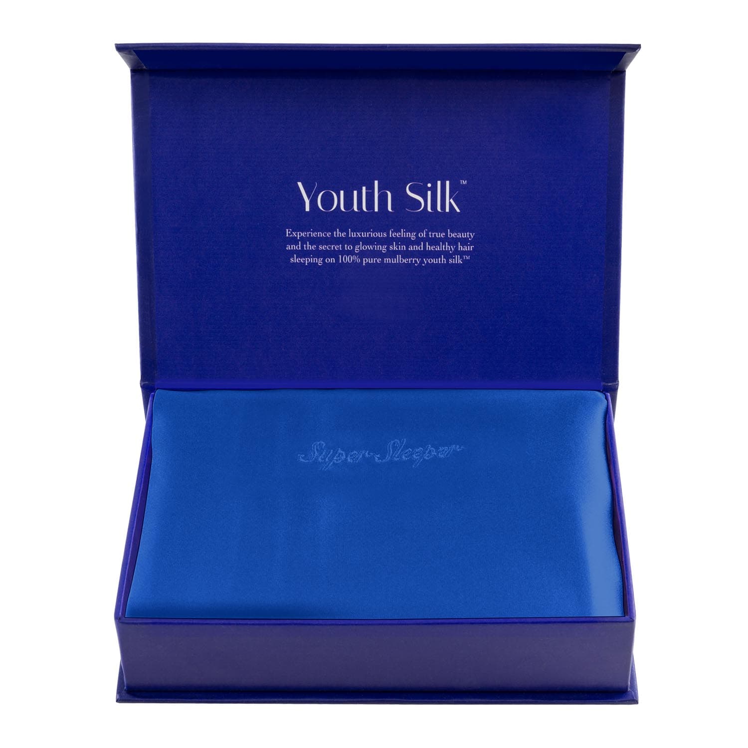 Midnight Blue Youth Silk Pillow Case in box