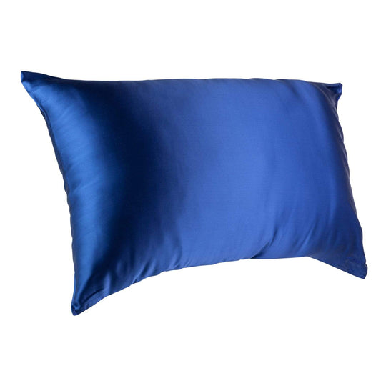 Midnight Blue Youth Silk Pillow Case on a pillow