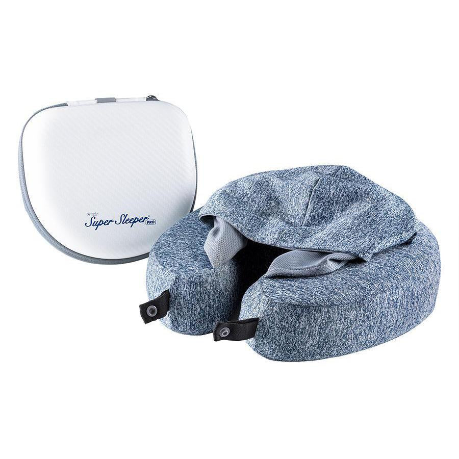 Super Sleeper Snooze Travel Pillow Complete With Hood