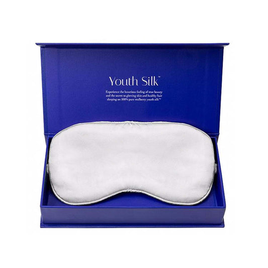 Silver Pearl Youth Silk Pillow Eye Mask 100% Mulberry Silk