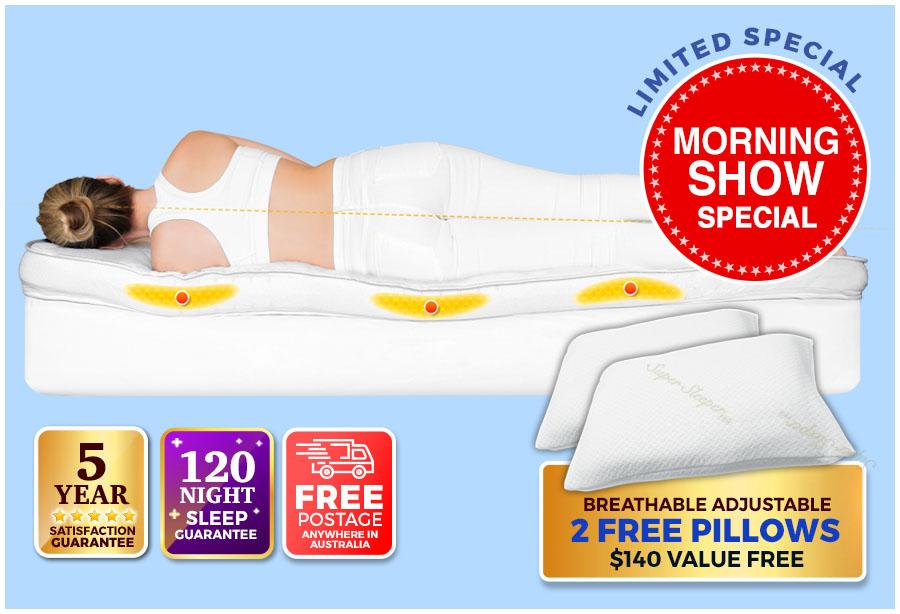 The Best Selling Mattress topper on TV - Make your old bed feel like new! Get 2 FREE Pillows + FREE Delivery